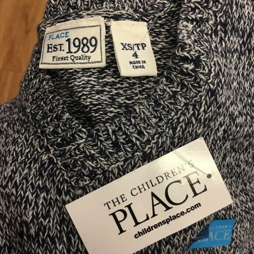 The Children's Place Boys Vest Size 4 XS Navy Blue Variegated‎ Sweater